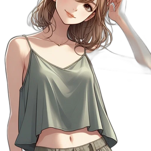 dress, staff, hat, hair transparent PNG cut-out