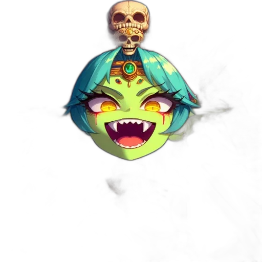 mask, staff, face, creature transparent PNG cut-out