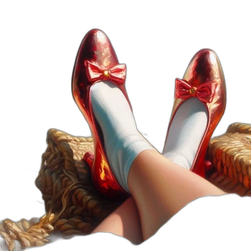 shoes, dress, crown, photorealistic transparent PNG cut-out