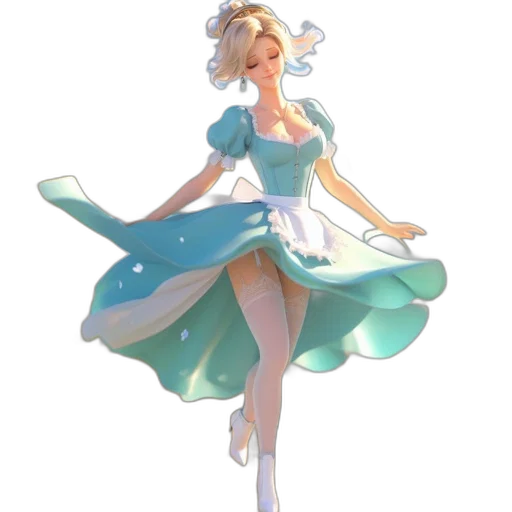 dress, staff, crown, concept art transparent PNG cut-out