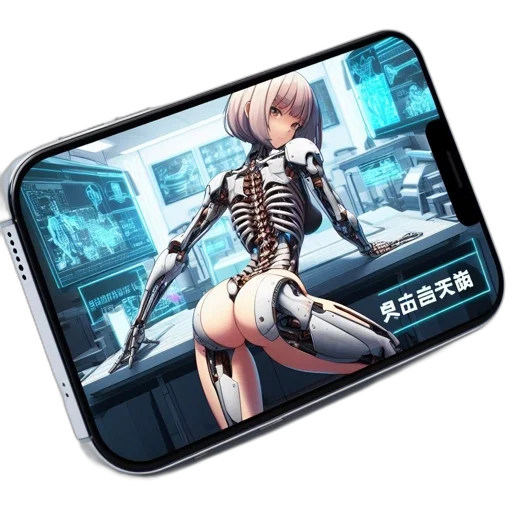 robot, weapon, cyberpunk, concept art transparent PNG cut-out
