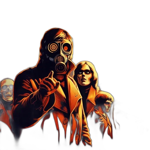 mask, jacket, concept art, comic book art transparent PNG cut-out