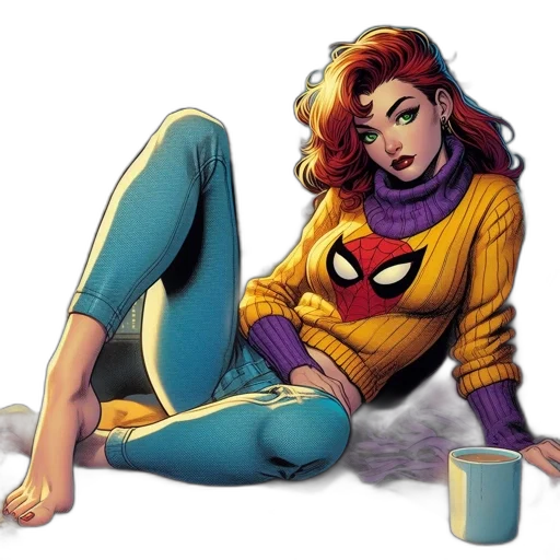 comic book art, concept art, cartoon, pixel art transparent PNG cut-out