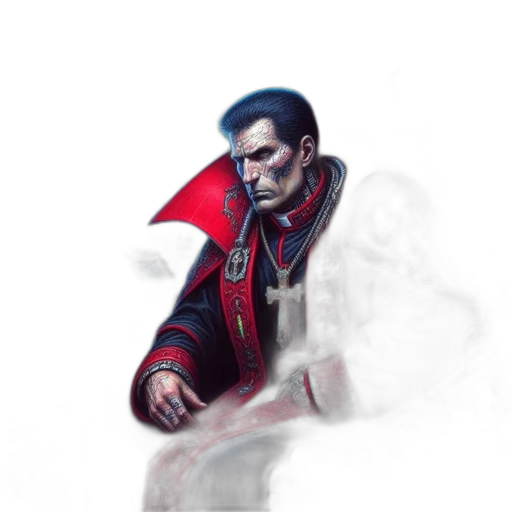 jacket, staff, sword, face transparent PNG cut-out