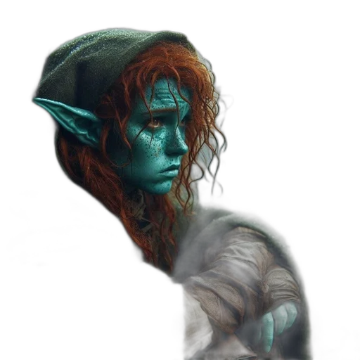 face, mask, staff, creature transparent PNG cut-out