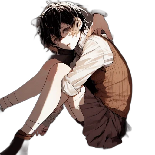 jacket, creature, umbrella, anime transparent PNG cut-out