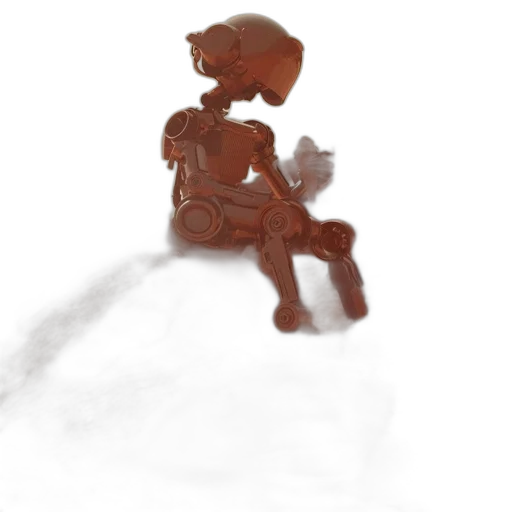 robot, creature, staff, bottle transparent PNG cut-out