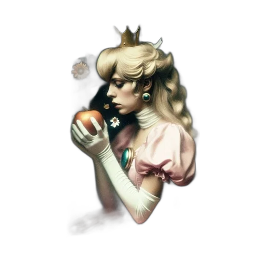 crown, dress, staff, weapon transparent PNG cut-out