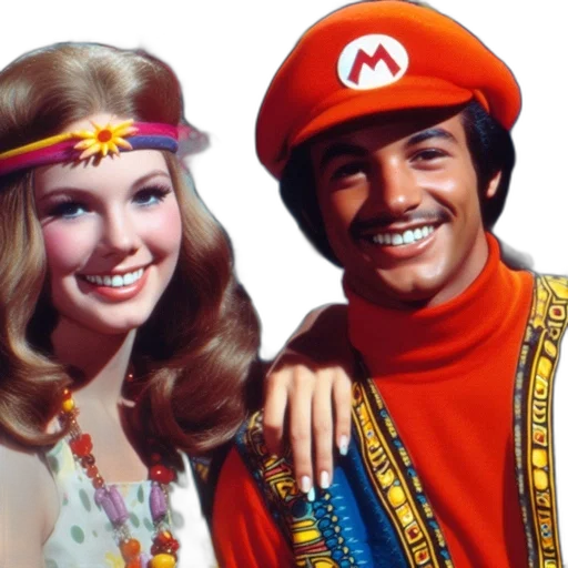hat, two, individuals, wearing transparent PNG cut-out