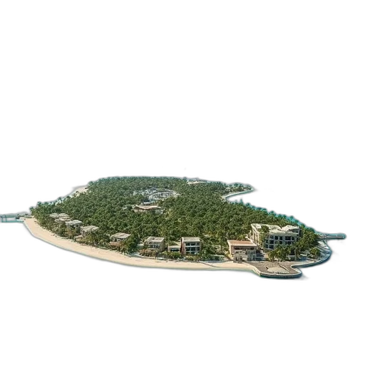 3d render, concept art, photorealistic, beach transparent PNG cut-out