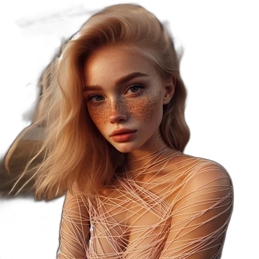 dress, hair, face, jewelry transparent PNG cut-out