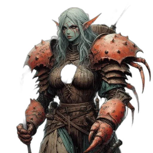 fantasy art, concept art, comic book art, watercolor transparent PNG cut-out