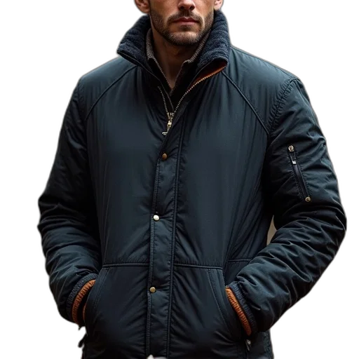 jacket, dark, men, quilt transparent PNG cut-out
