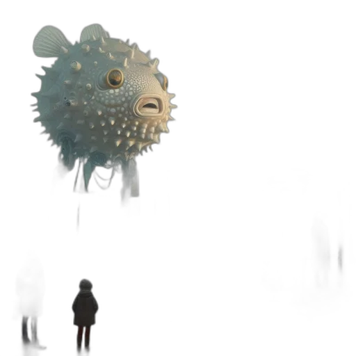 umbrella, creature, mask, robot transparent PNG cut-out