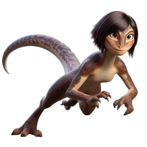 creature, animal, dragon, staff transparent PNG cut-out
