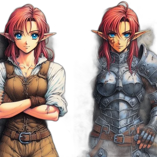 fantasy art, concept art, comic book art, 3d render transparent PNG cut-out