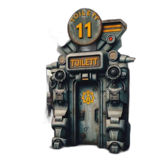 robot, concept art, 3d render, watercolor transparent PNG cut-out