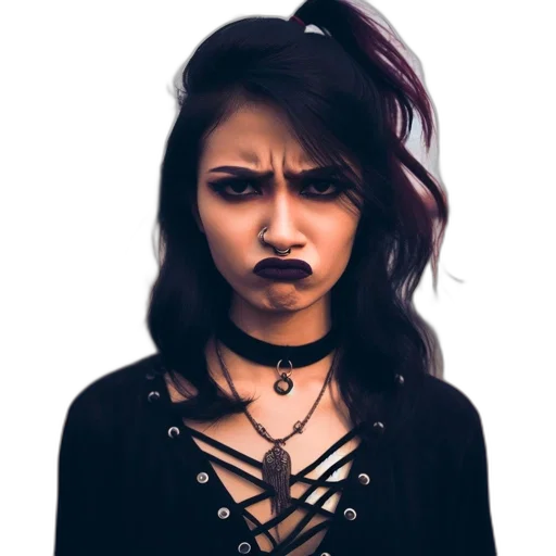 face, staff, creature, hair transparent PNG cut-out