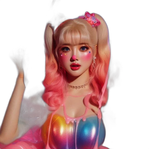 dress, vaporwave, 3d render, photorealistic transparent PNG cut-out
