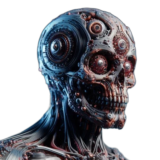 robot, face, mask, creature transparent PNG cut-out