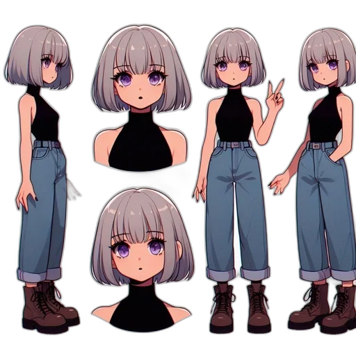 jacket, hair, creature, concept art transparent PNG cut-out