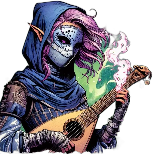 mask, comic book art, concept art, fantasy art transparent PNG cut-out