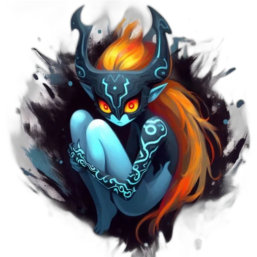 mask, dragon, creature, staff transparent PNG cut-out