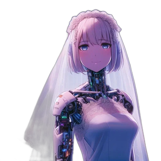 robot, dress, jewelry, crown transparent PNG cut-out