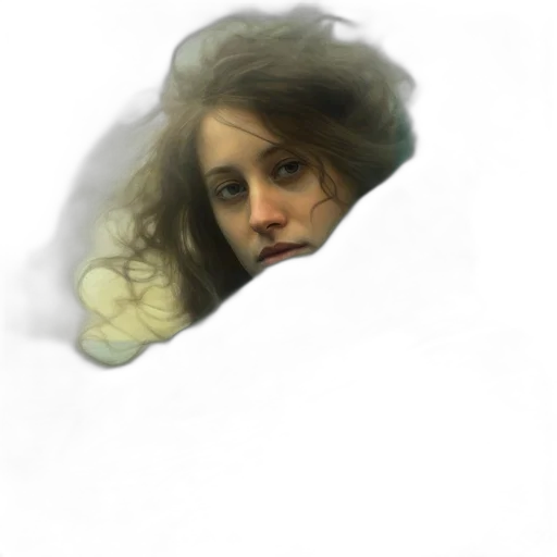 face, hair, creature, jacket transparent PNG cut-out