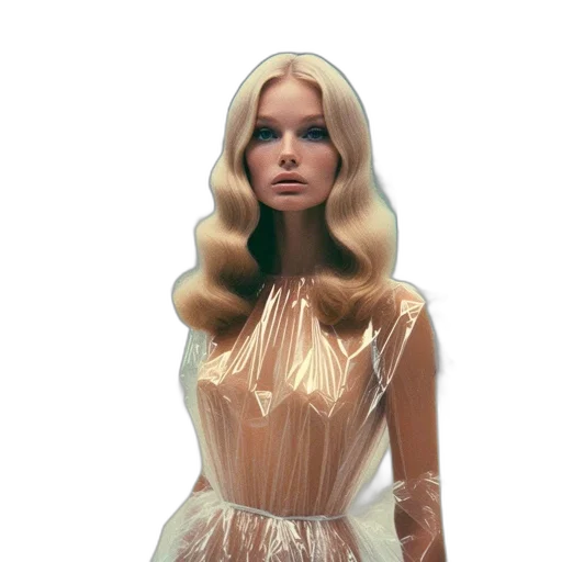 dress, hair, 3d render, earth tones transparent PNG cut-out