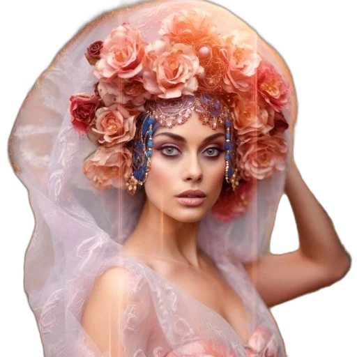 crown, mask, dress, face transparent PNG cut-out