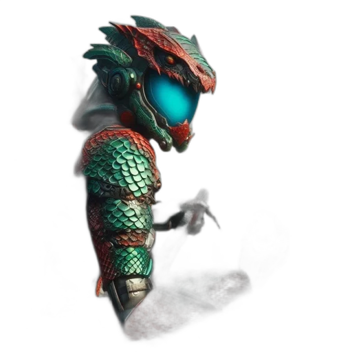 dragon, creature, mask, robot transparent PNG cut-out