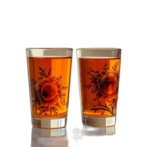 photorealistic, two, glass, sets transparent PNG cut-out
