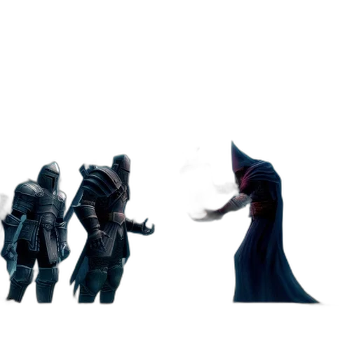 robot, mask, staff, weapon transparent PNG cut-out