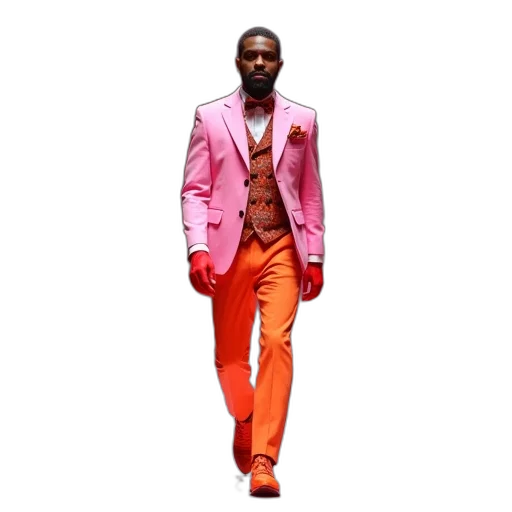 jacket, concept art, neon, red transparent PNG cut-out