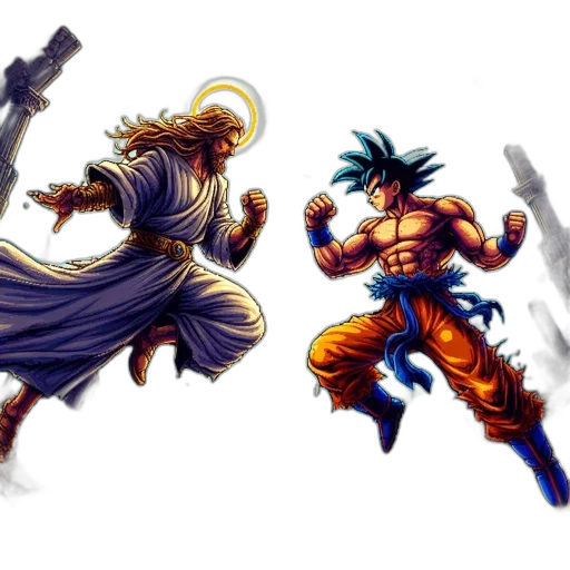 concept art, comic book art, fantasy art, pixel art transparent PNG cut-out