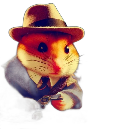 hat, animal, concept art, photorealistic transparent PNG cut-out