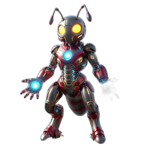 robot, creature, concept art, 3d render transparent PNG cut-out