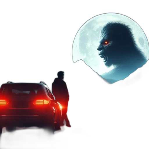 car, face, jacket, concept art transparent PNG cut-out