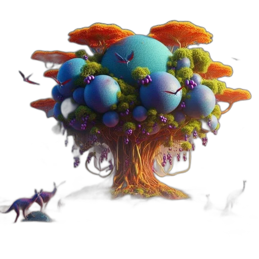 tree, crown, creature, dragon transparent PNG cut-out