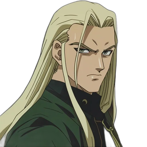 face, hair, dragon, staff transparent PNG cut-out