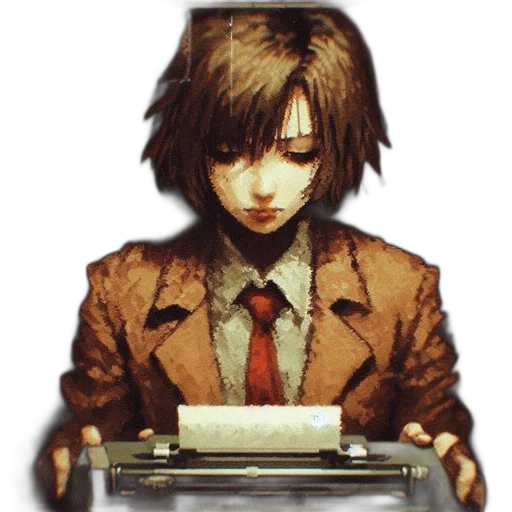 face, jacket, staff, weapon transparent PNG cut-out