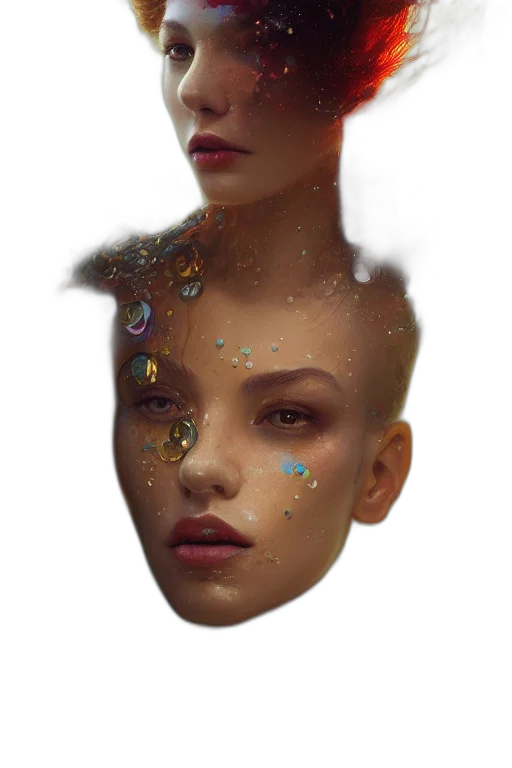 face, mask, crown, jewelry transparent PNG cut-out