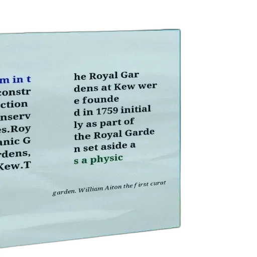 royal, gardens, kew, founded transparent PNG cut-out