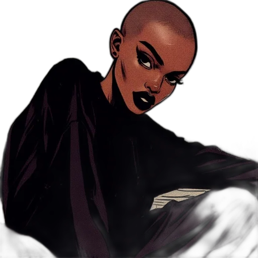 face, comic book art, concept art, cartoon transparent PNG cut-out