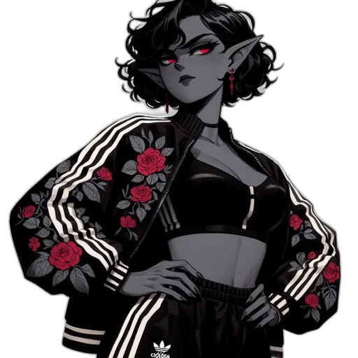 jacket, dress, creature, staff transparent PNG cut-out