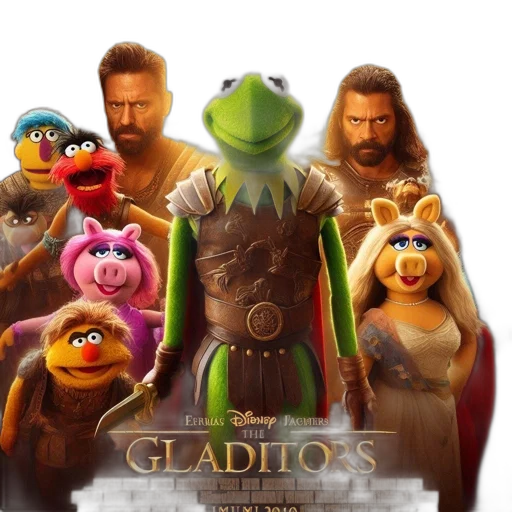 concept art, 3d render, muppet, characters transparent PNG cut-out