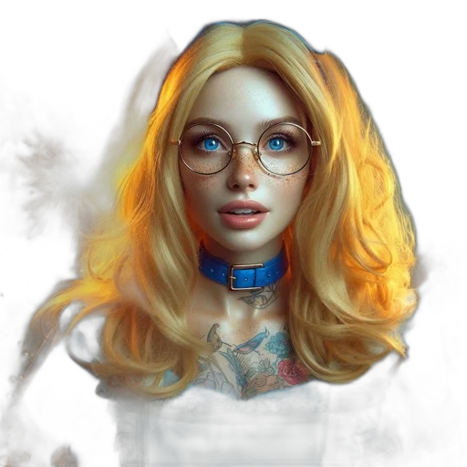face, fantasy art, concept art, photorealistic transparent PNG cut-out