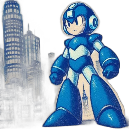 robot, concept art, 3d render, comic book art transparent PNG cut-out