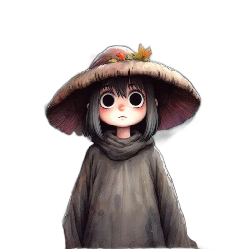 hat, mask, staff, creature transparent PNG cut-out